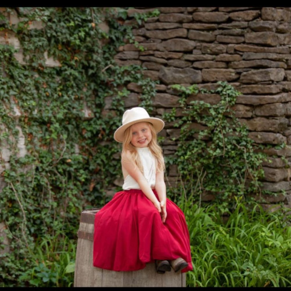 Bailey's Blossoms size 4T Red Maxi Skirt
